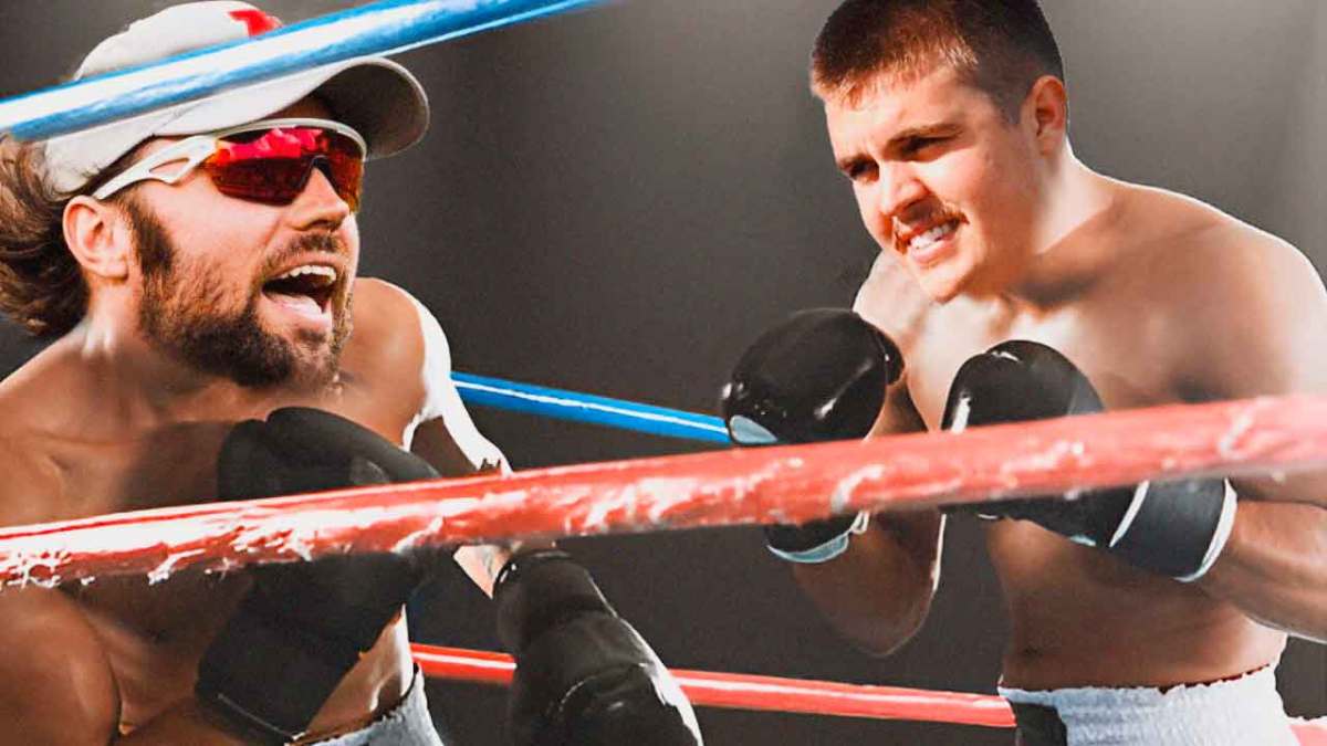 Gardner Minshew and Aidan O'Connell boxing