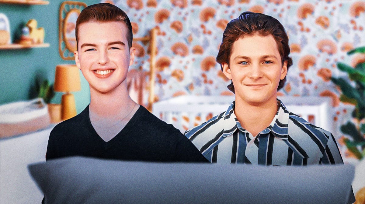 Big Bang Theory spin-off Young Sheldon stars Iain Armitag, who sang Soft Kitty to Montana Jordan's baby, with nursery background.