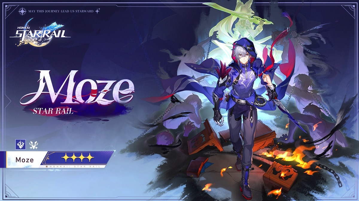 moze drip, moze hsr, hsr moze, moze reveal, honkai moze, official drip marketing image for moze in hsr