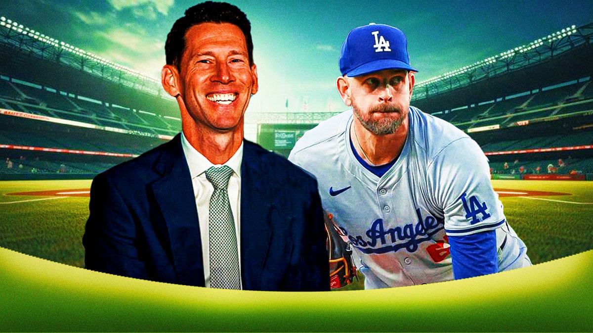 Red Sox executive Craig Breslow and pitcher James Paxton when he was with the Los Angeles Dodgers