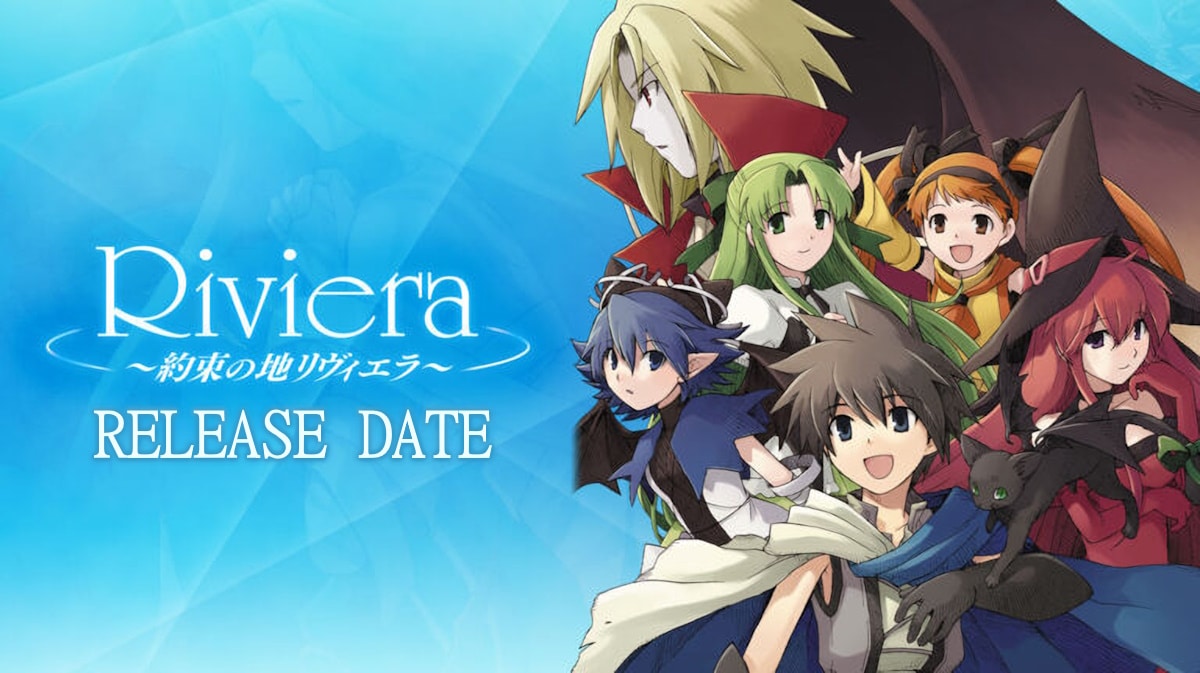 riviera remaster, riviera remaster release date, riviera remaster gameplay, riviera remaster story, riviera remaster trailers, key image for the riviera remaster game with the word release date at the bottom