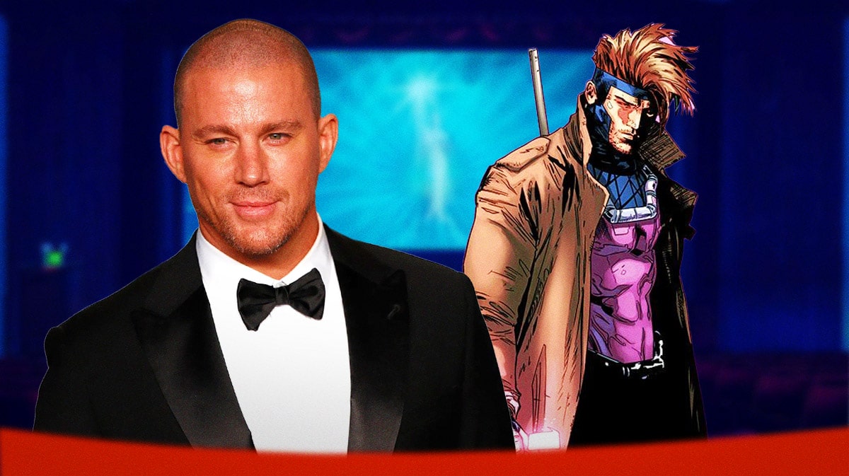 Channing Tatum, who appeared in Deadpool 3 in a cameo, next to Gambit from Marvel Comics.