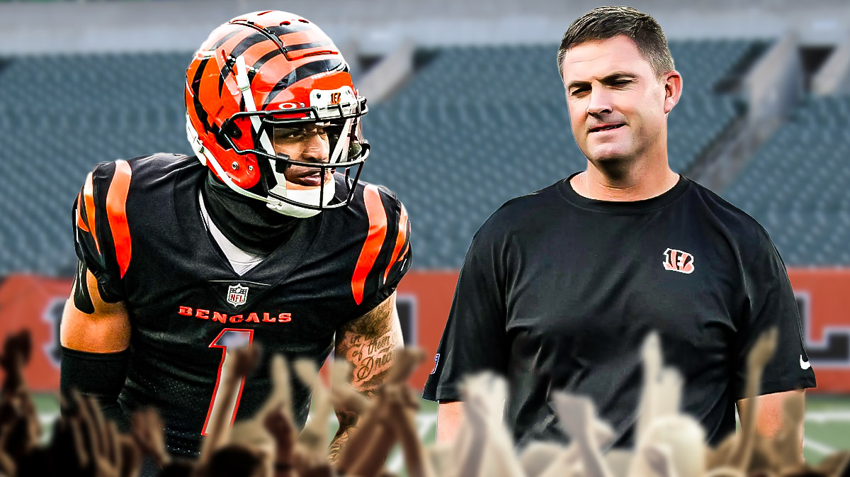 Bengals' Ja'Marr Chase next to Zach Taylor at practice