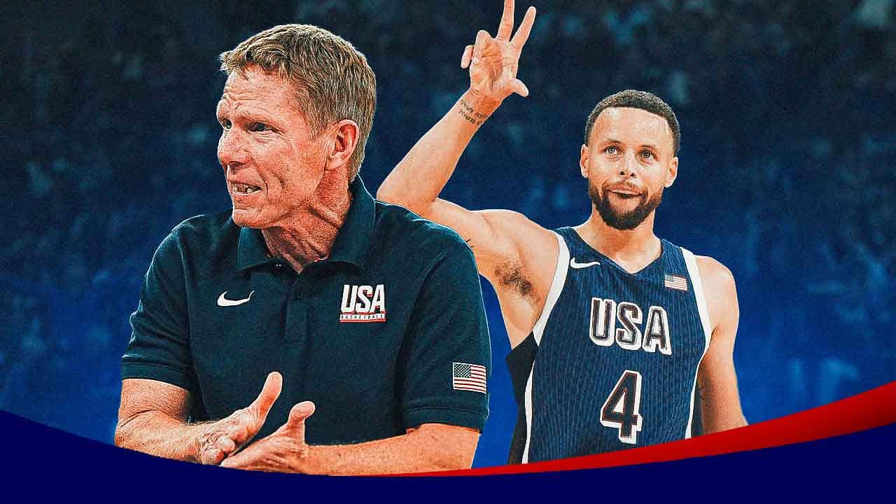 Steph Curry and Mark Few