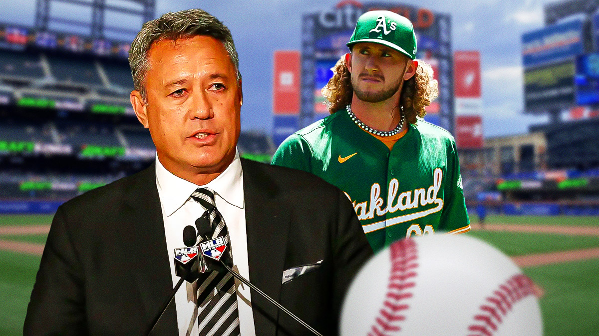 Mets announcer Ron Darling with angry eyes scolding Oakland A's pitcher Joey Estes from Citi Field