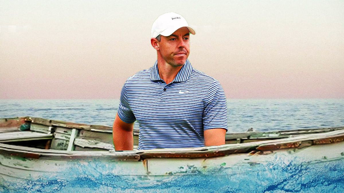 Rory McIlroy in a sinking boat