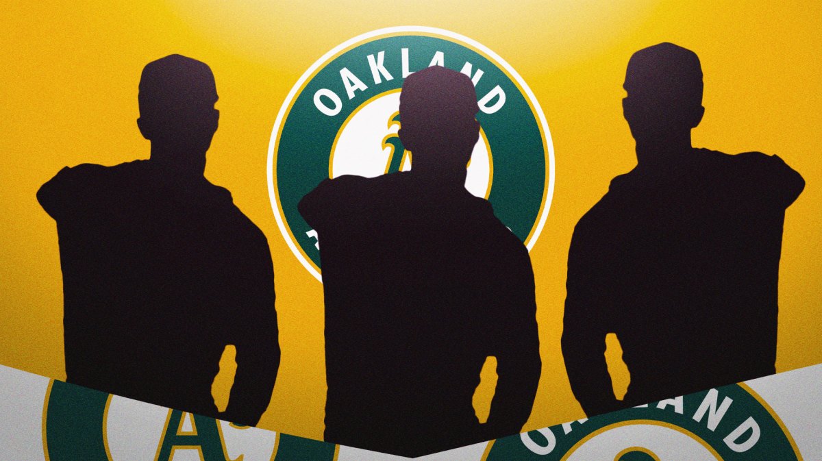 Three silhouettes next to Athletics logo