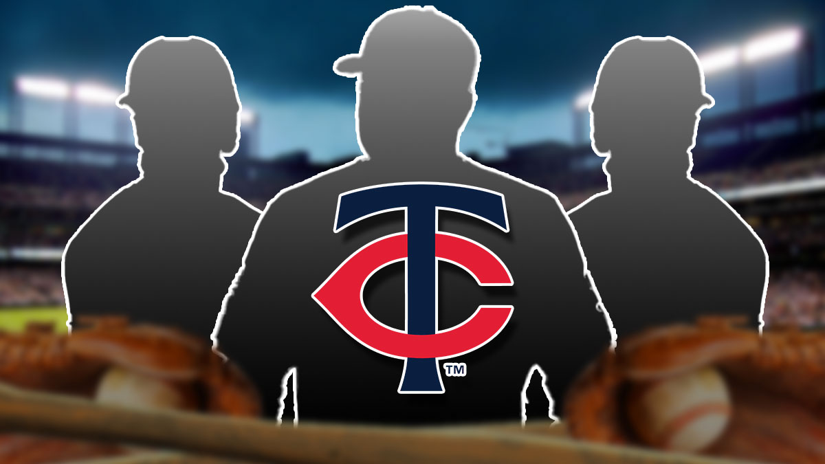 Three silhouettes next to Twins logo