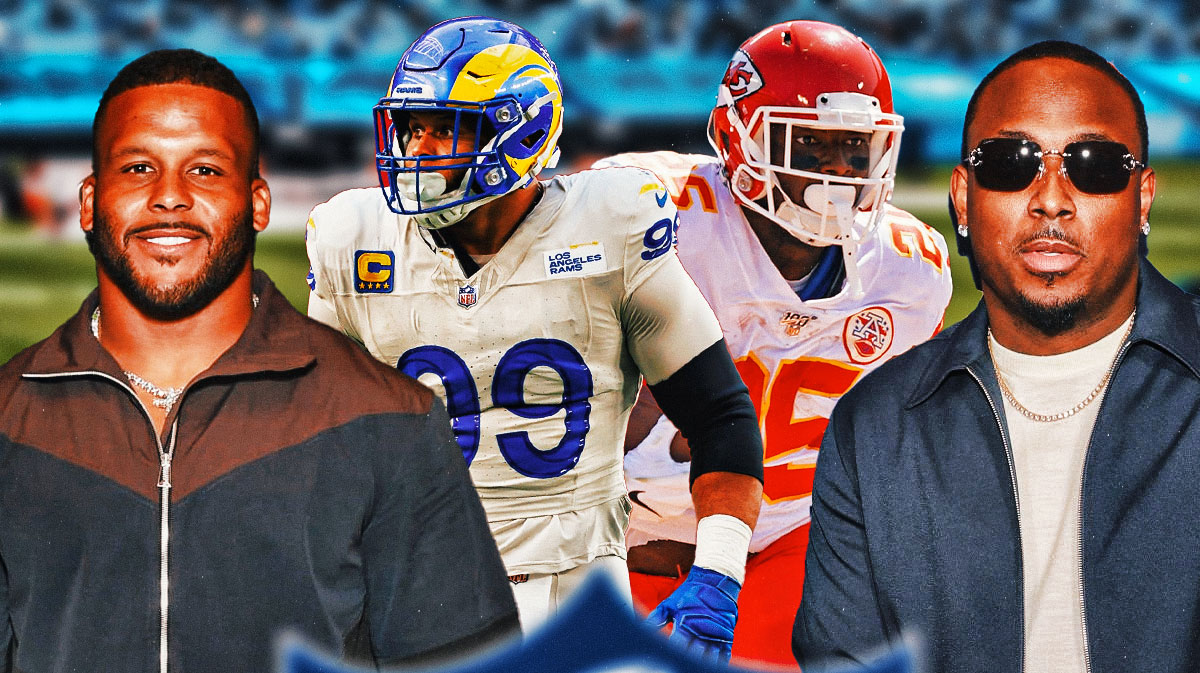 Aaron Donald and LeSean McCoy present day and during their NFL careers