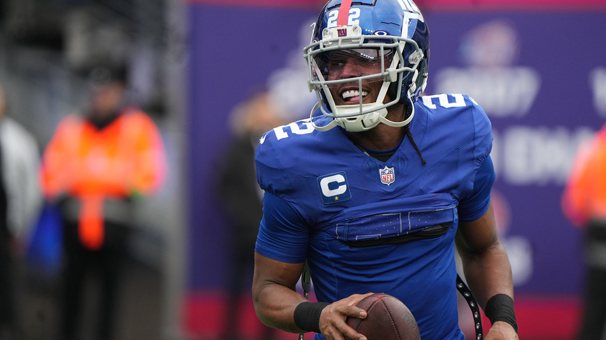 East Rutherford, NJ December 31, 2023 -- Adoree' Jackson of the Giants on the field during pre game warm ups. The New York Giants host the Los Angeles Rams on December 31, 2023 at at MetLife Stadium in East Rutherford, NJ.