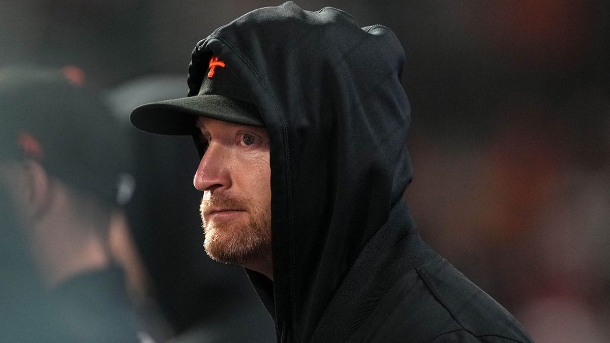 San Francisco Giants pitcher Alex Cobb during the ninth inning against the Washington Nationals at Oracle Park.