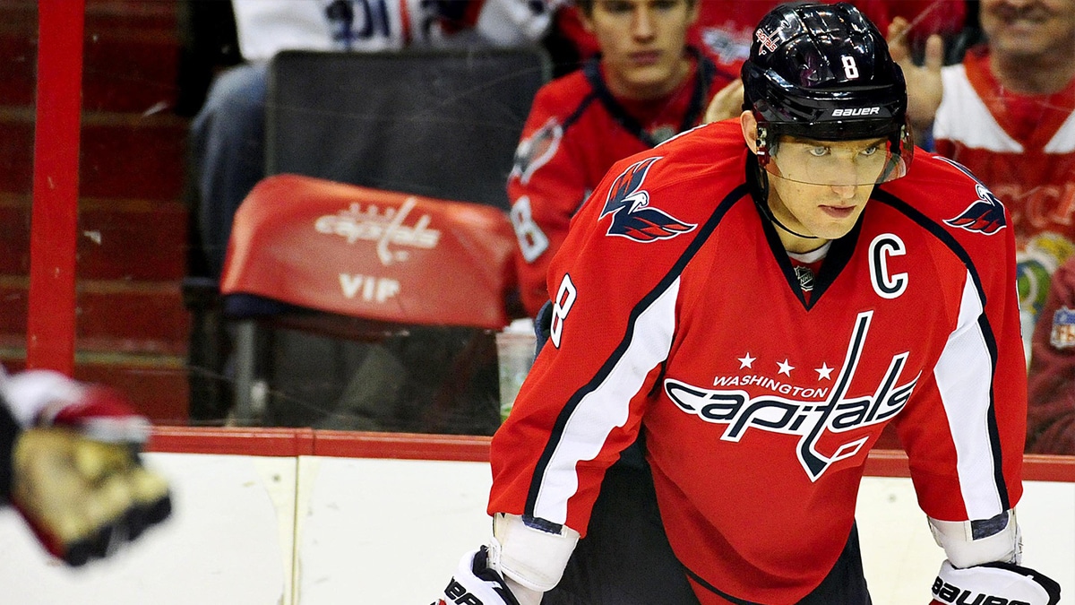 Washington Capitals left wing Alexander Ovechkin (8) during the game against the New Jersey Devils at Verizon Center. 