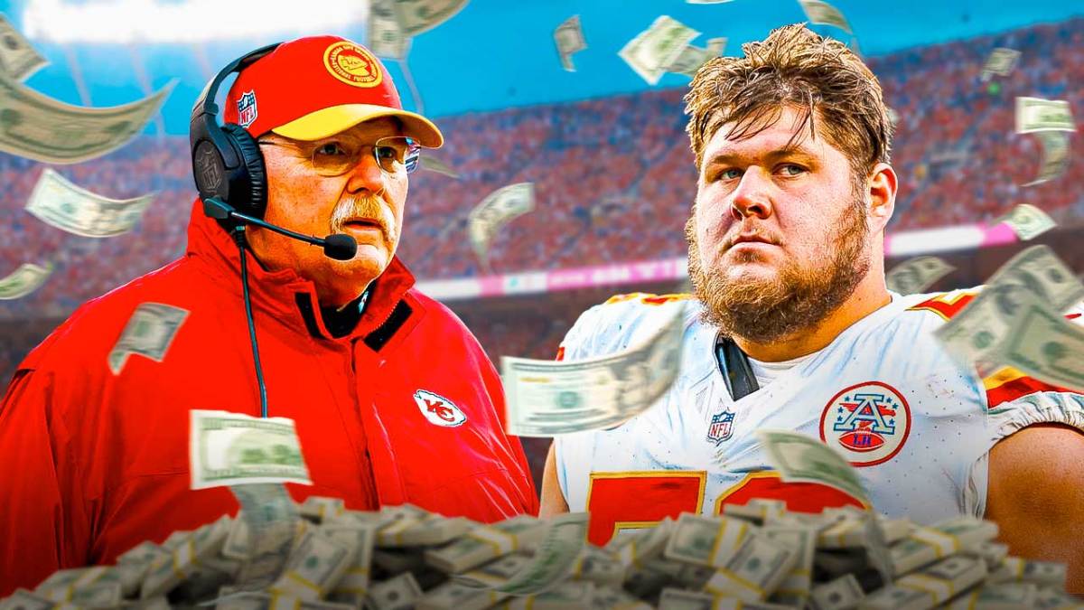 Chiefs Andy Reid and Patrick Mahomes amid Creed Humphrey new contract