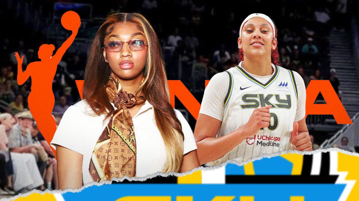 Chicago Sky rookies Angel Reese and Kamilla Cardoso looking into distance after 2024 WNBA season's half