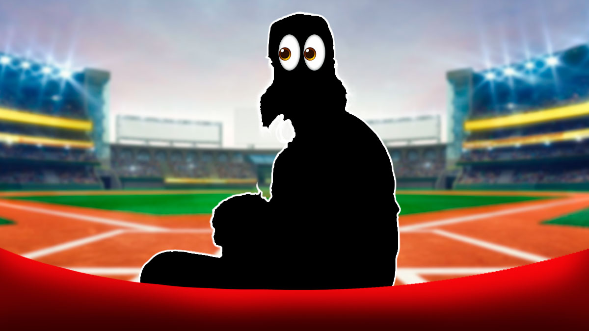 Silhouette of a pitcher at Angels stadium