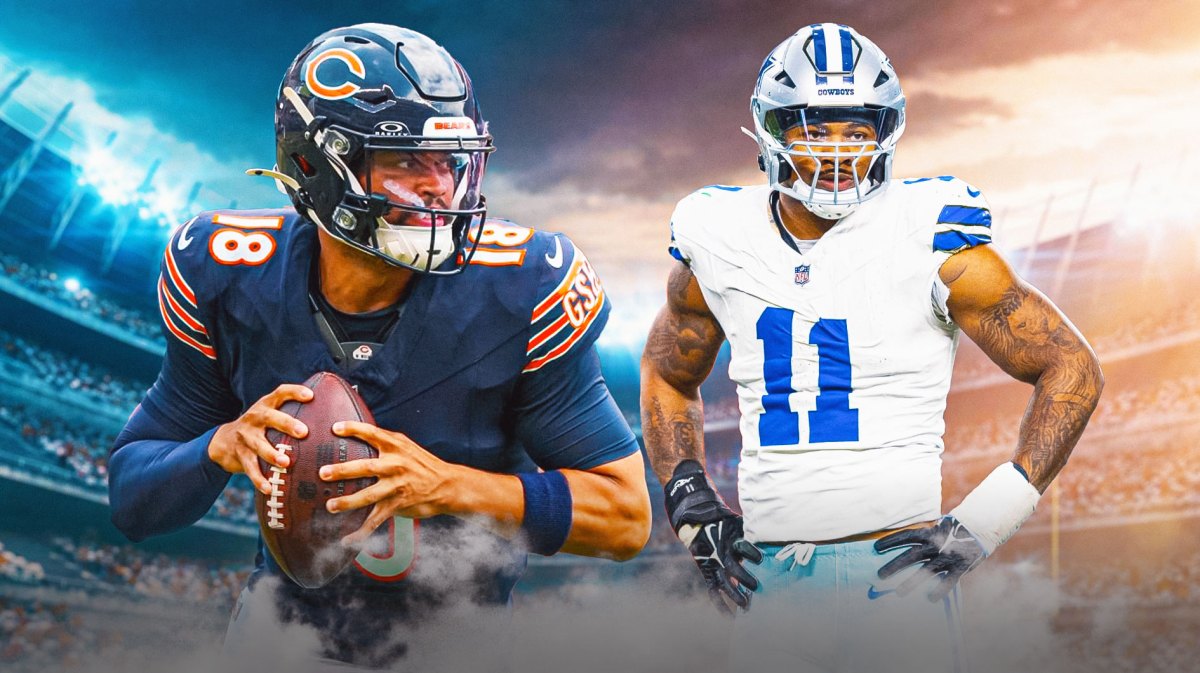 Bears Caleb Williams with Cowboys Micah Parsons amid negotiations with Jerry Jones