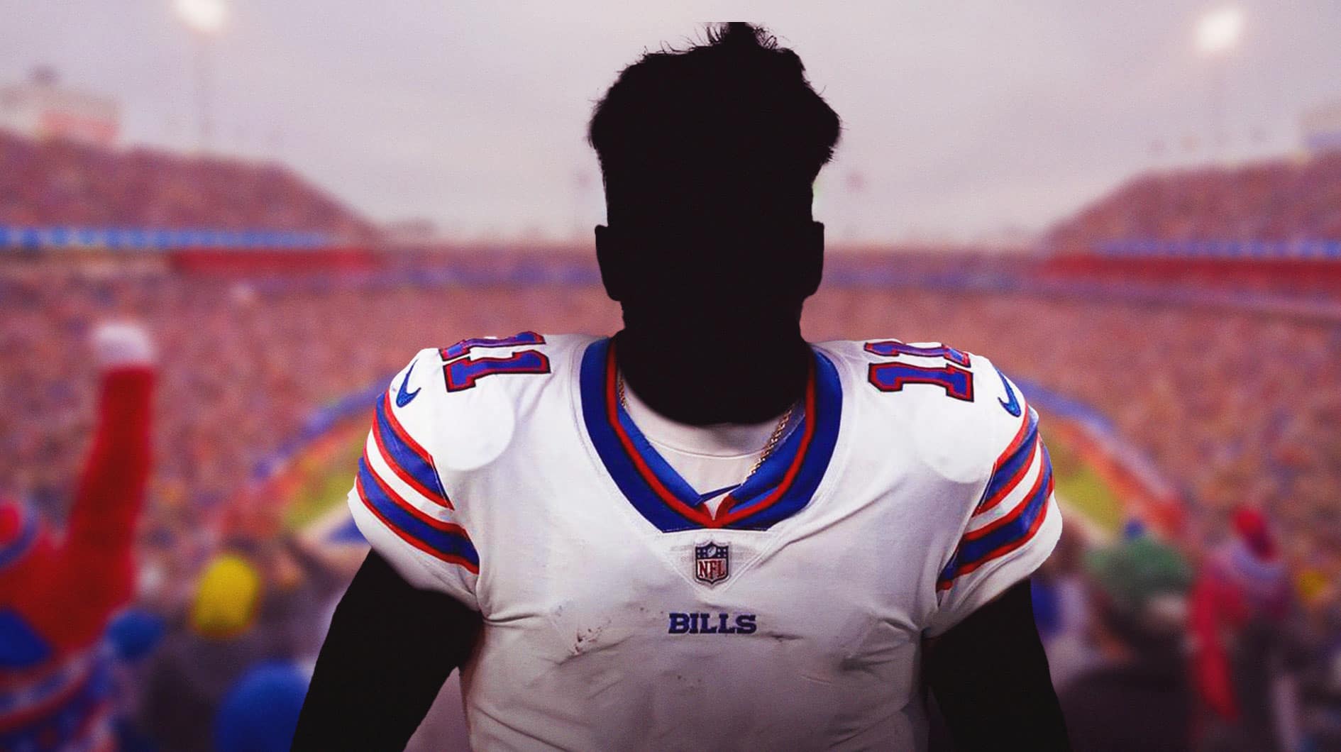 Silhouette of Ben DiNucci in Bills uniform