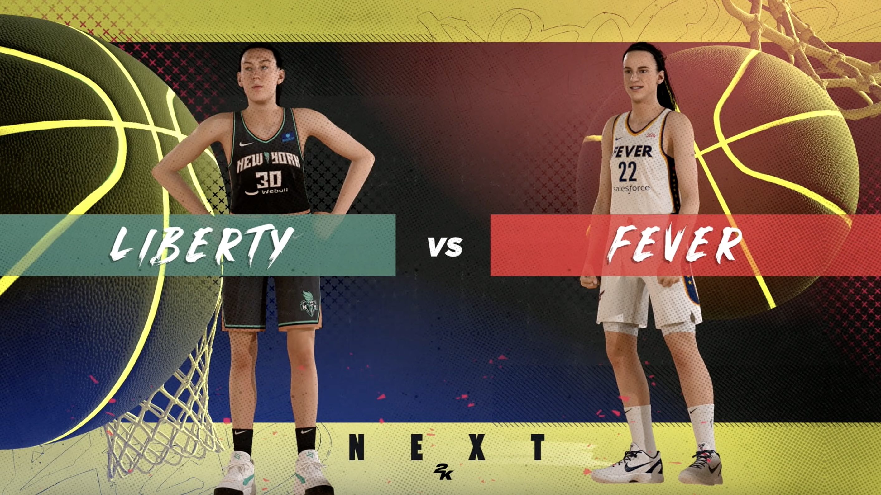 Caitlin Clark, Indiana Fever, Breanna Stewart, New York Liberty, WNBA, NBA 2K25