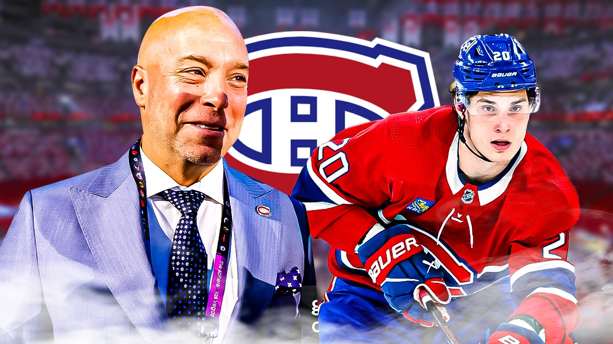 Canadiens GM Kent Hughes talking about the Juraj Slafkovsky contract.