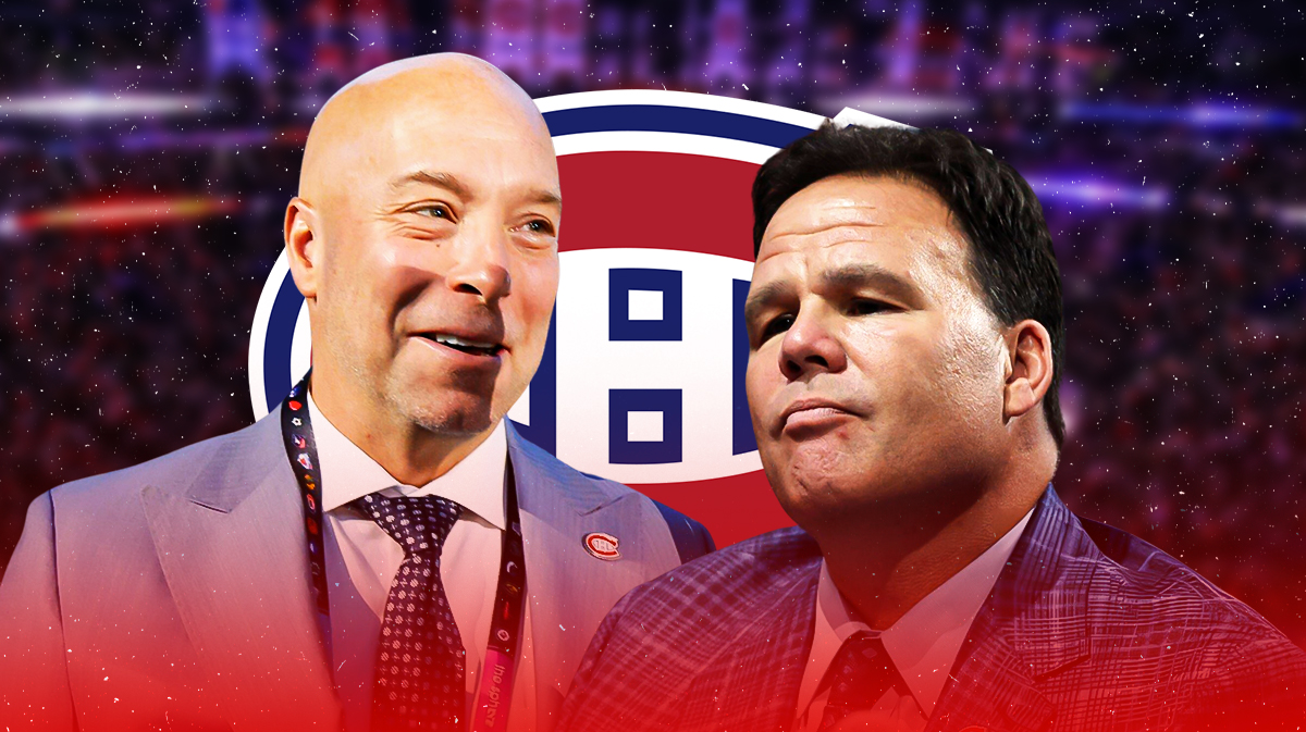 Jeff Gorton. Kent Hughes. Canadiens logo. Eyeball emojis all over.