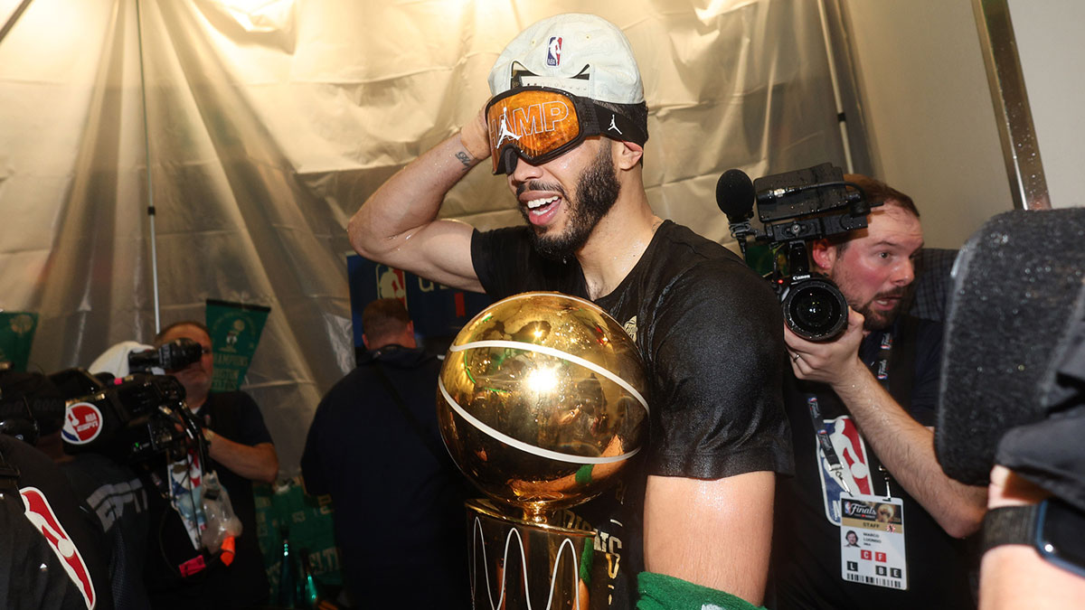 Celtics Finals celebration Jayson Tatum