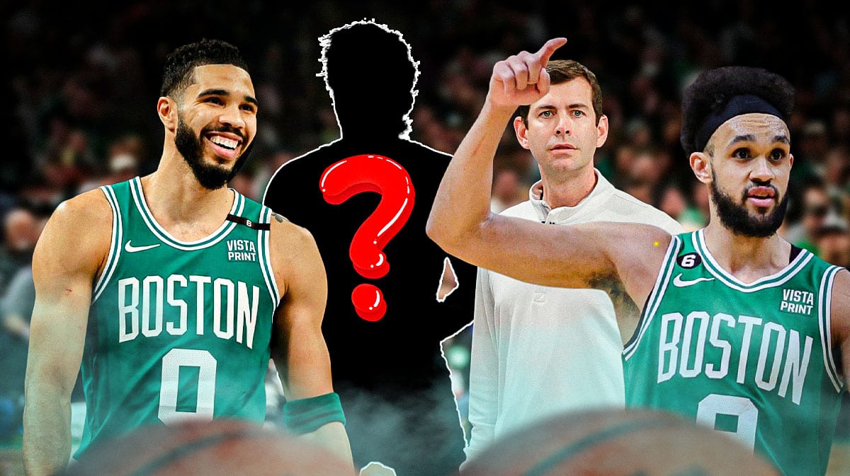 Celtics' Jayson Tatum, Derrick White, and Brad Stevens