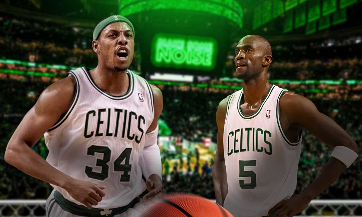 Paul Pierce and Kevin Garnett Boston Celtics era