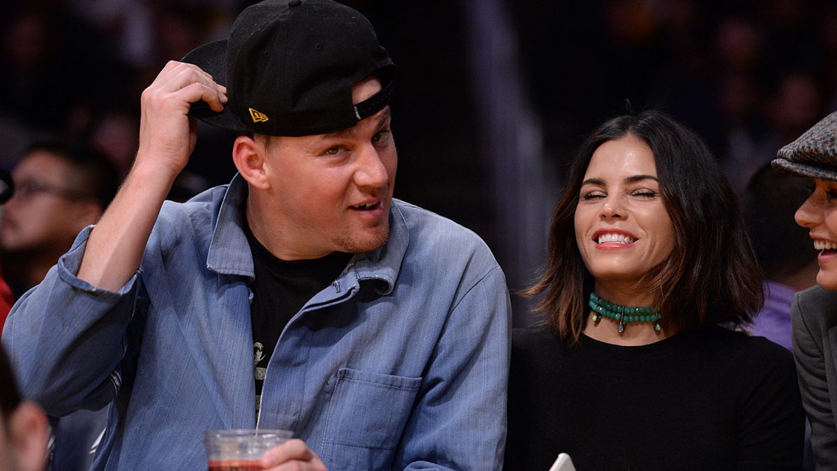 Channing Tatum at a Los Angeles Lakers game against the Oklahoma City Thunder in 2015.