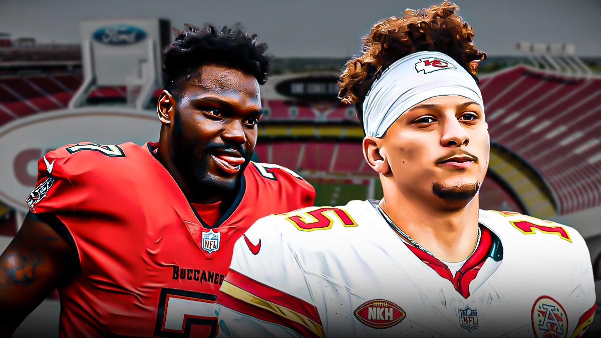 Chiefs Patrick Mahomes with Buccaneers Tom Brady teammate Shaquil Barrett