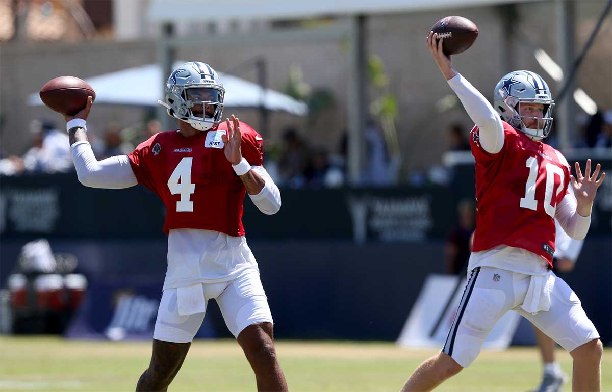 Cowboys quarterback room Dak Prescott, Cooper Rush