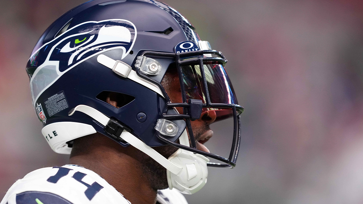 Seattle Seahawks wide receiver DK Metcalf (14) warms up prior to facing the Arizona Cardinals at State Farm Stadium. 