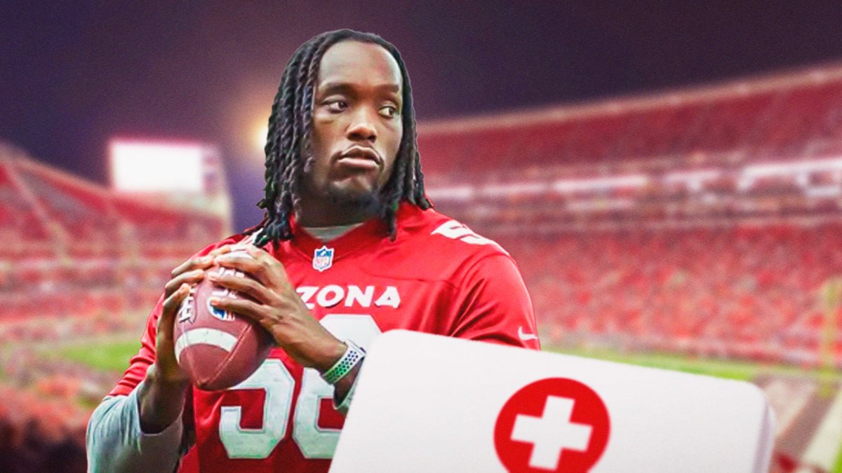 Cardinals' Darius Robinson next to injury logo