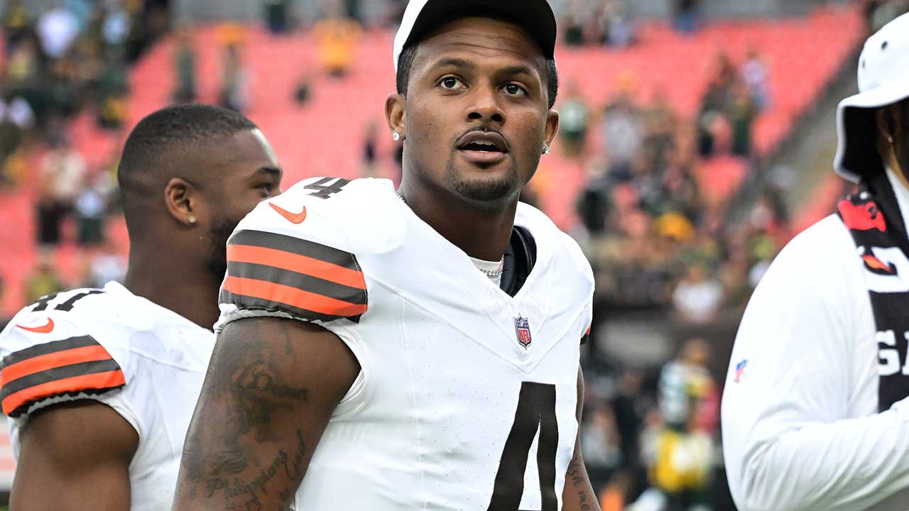Cleveland Browns quarterback Deshaun Watson (4) after the game against the Green Bay Packers at Cleveland Browns Stadium
