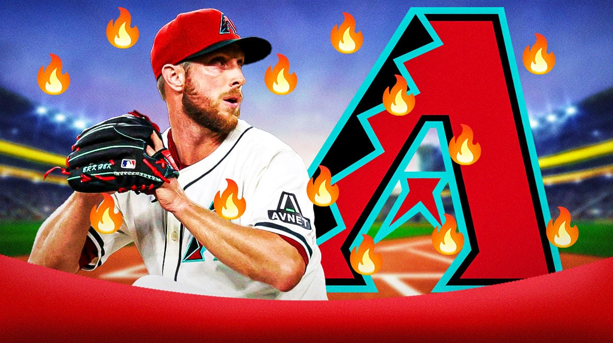 Merrill Kelly next to Arizona Diamondbacks, fire emojis all around