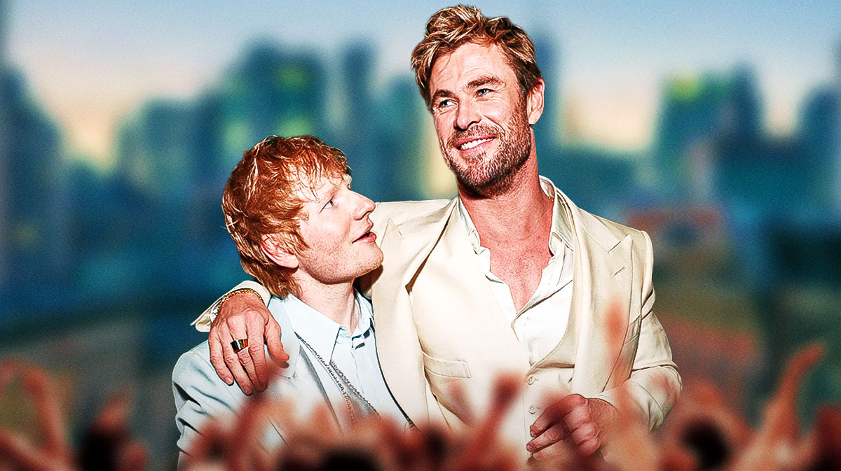 Ed Sheeran and Chris Hemsworth.