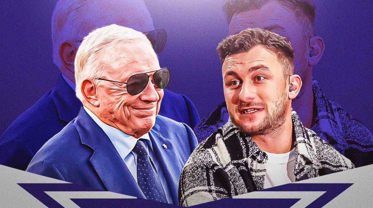 Dallas Cowboys owner Jerry Jones and Johnny Manziel.