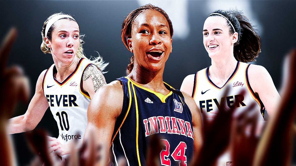 Lexie Hull, Tamika Catchings and Caitlin Clark.