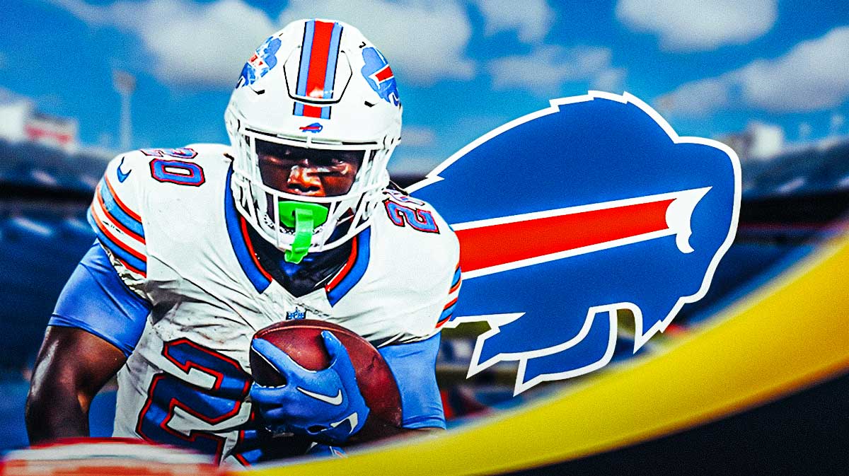 Bills' Frank Gore Jr. next to team logo