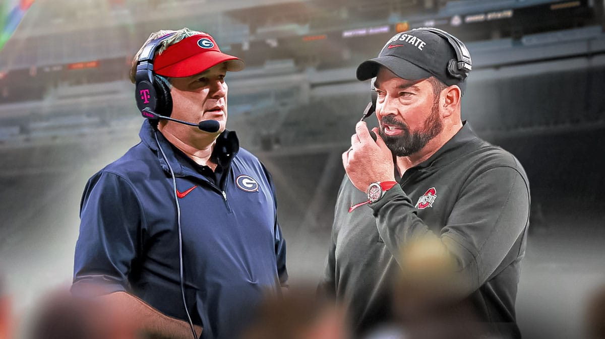 Georgia football coach Kirby Smart and Ohio State football coach Ryan Day