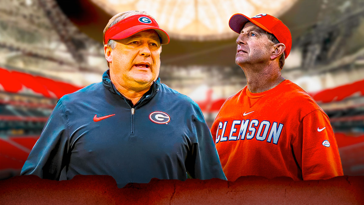 Georgia football's coach Kirby Smart and Clemson football's Dabo Swinney.