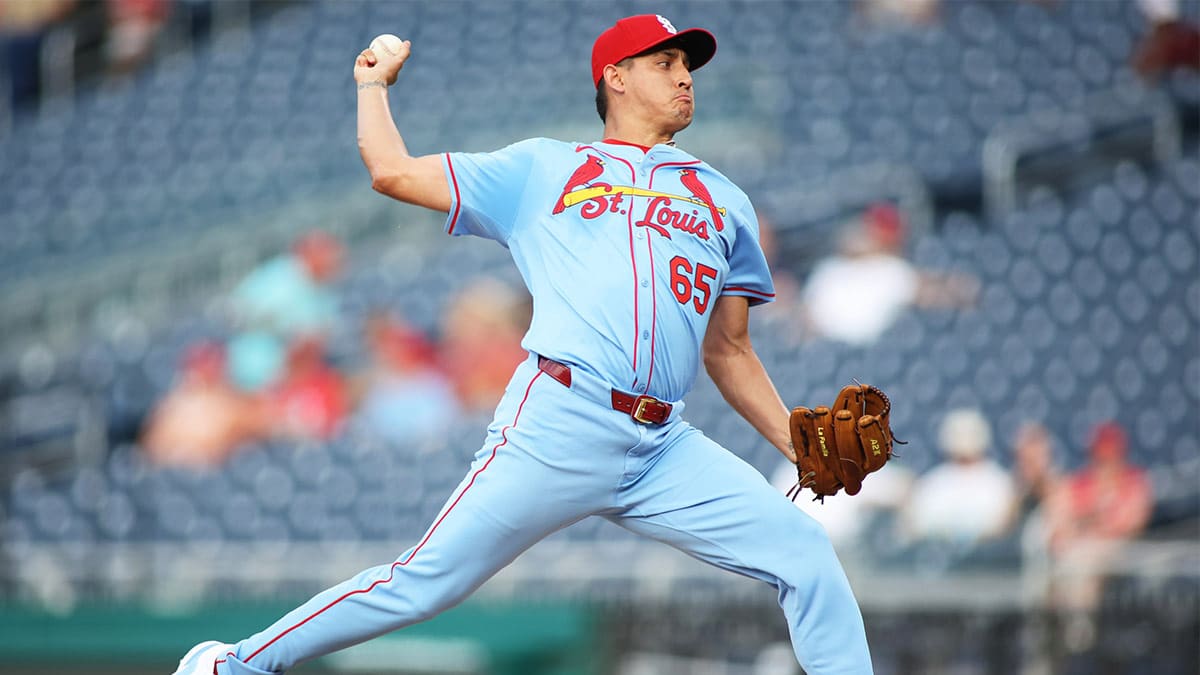 St. Louis Cardinals pitcher Giovanny Gallegos (65) throws a pitch during the sixth inning against the Washington Nationals at Nationals Park. 