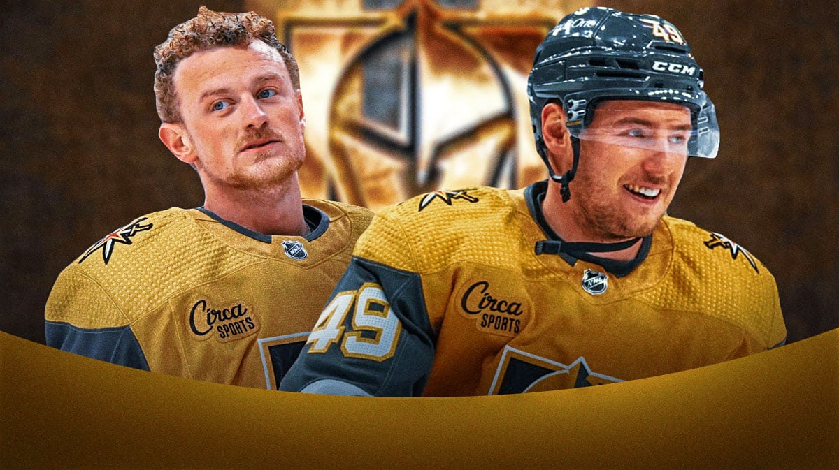 Golden Knights Jack Eichel and Ivan Barbashev