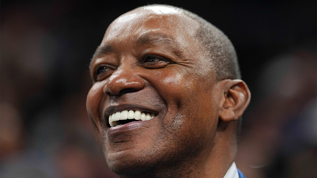 Basketball Hall of Fame player Isiah Thomas looks on during the second half of the game between the Phoenix Suns and the Cleveland Cavaliers at Footprint Center.