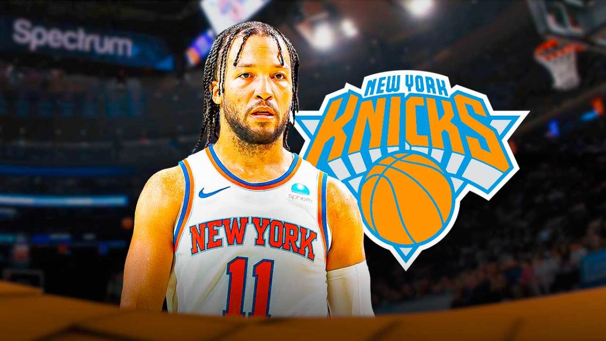 Jalen Brunson and New York Knicks logo