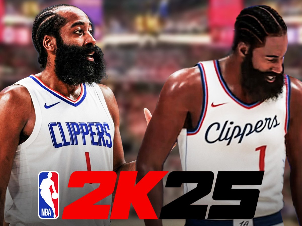 Clippers' James Harden reacts to shocking NBA 2K25 rating, image size:1200x900