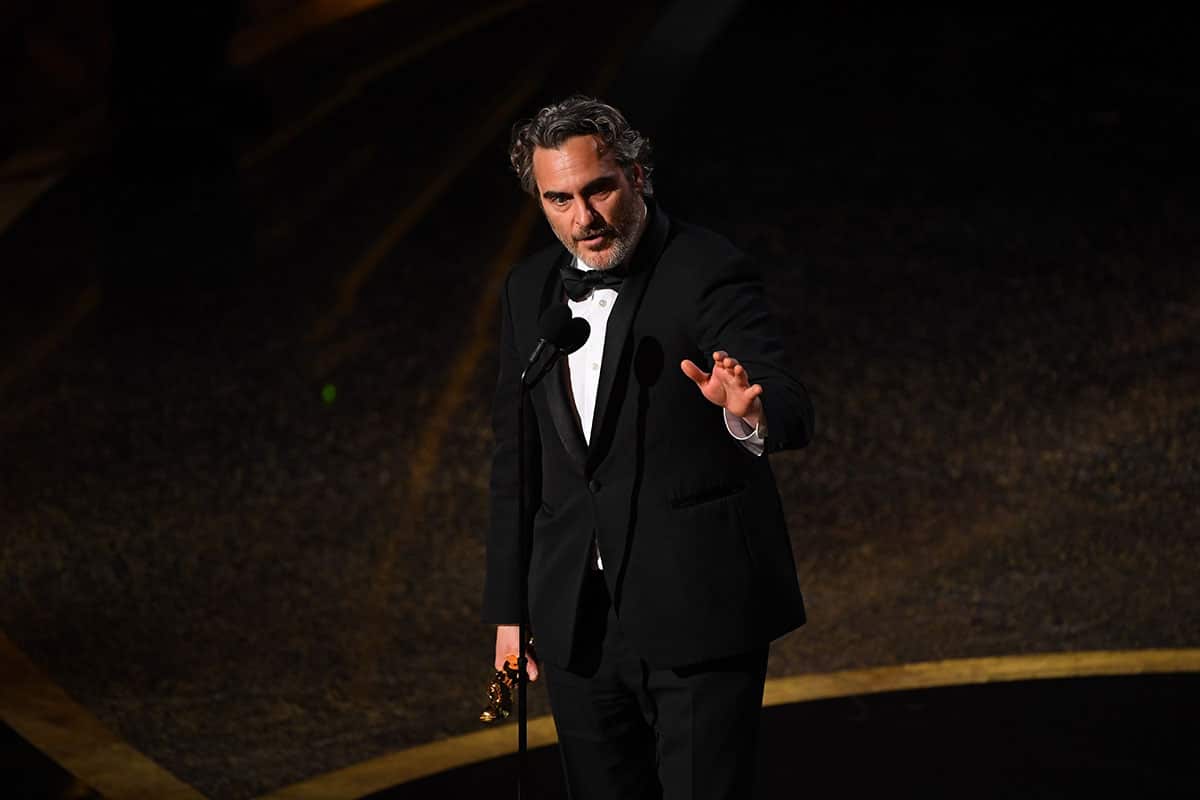 Joaquin Phoenix at the Oscars in 2020.