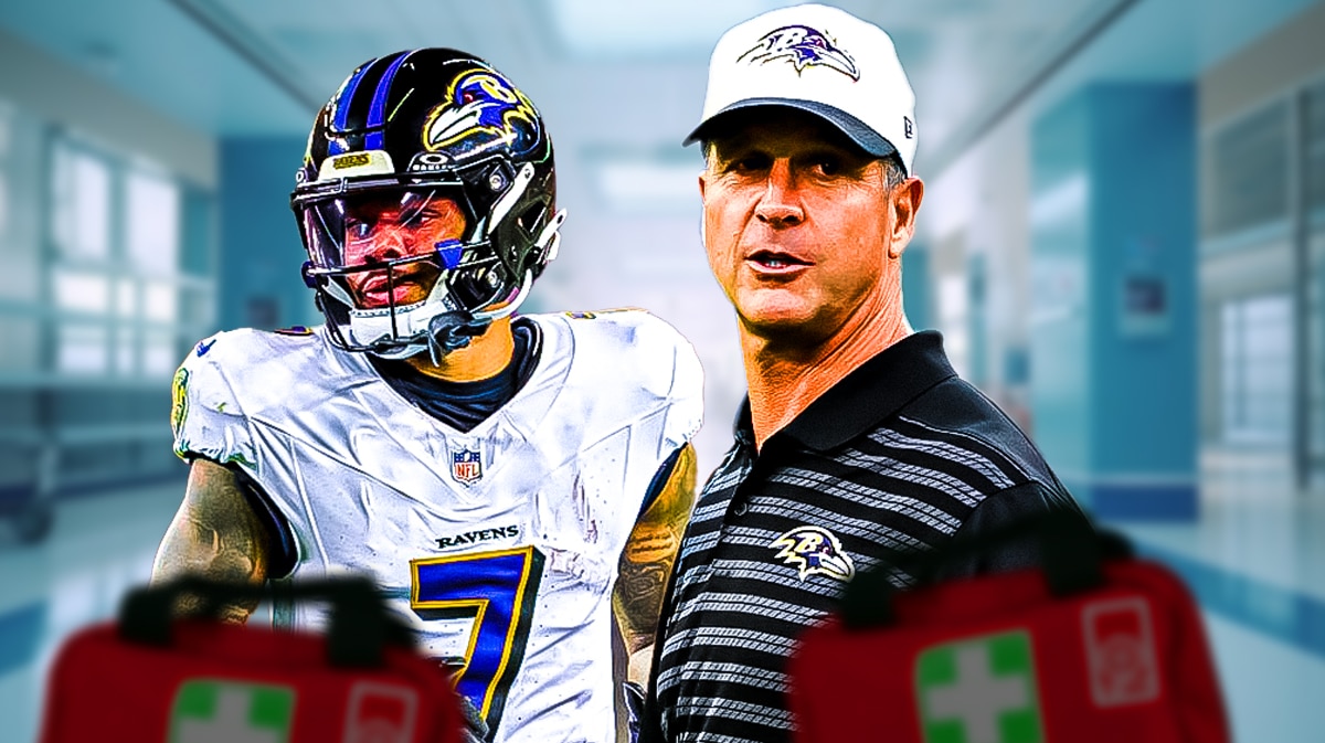 Ravens John Harbaugh with Lamar Jackson amid Rashod Bateman injury