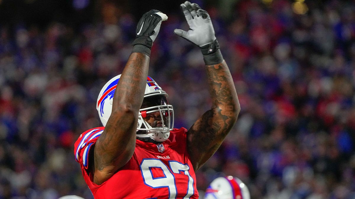 Buffalo Bills defensive tackle Jordan Phillips (97) during the first half against the New York Giants at Highmark Stadium.