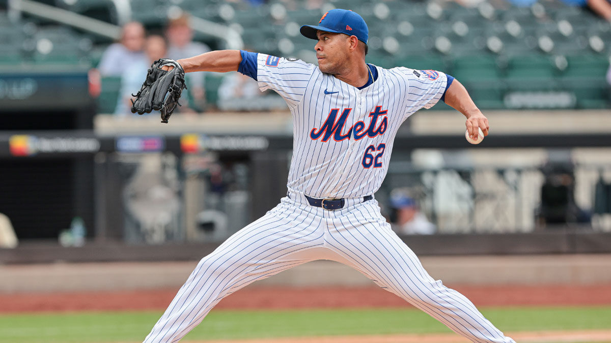 Jul 14, 2024; New York City, New York, USA; New York Mets starting pitcher Jose Quintana (62) delivers a pitch during the second inning against the Colorado Rockies at Citi Field. 