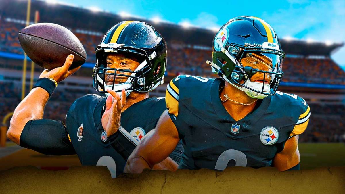 ustin Fields and Russell Wilson in Steelers jerseys.